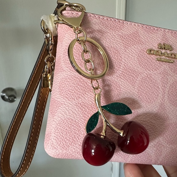 Coach Corner Zip Wristlet Wallet With Charms - Picture 10 of 12